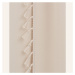 Krémový závěs LARA na stříbrná kolečka se střapci 140 x 250 cm