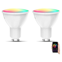 B.K. Licht B.K. Licht 1263 - SADA 2x LED RGB Stmívatelná žárovka GU10/5,5W/230V Wi-Fi Tuya