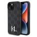 Zadní Kryt Karl Lagerfeld pro Apple iPhone 15 Leather Monogram HotStamp černá