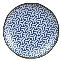 Made In Japan Mělký talíř Herringbone Indigo Ikat 23 cm