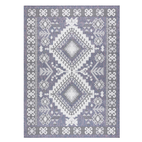 Dywany Łuszczów Kusový koberec Sion Sisal Aztec 3007 blue/pink/ecru – na ven i na doma - 180x270