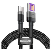 Baseus Cafule USB-C kabel Huawei SuperCharge, QC 3.0, 5A 1m (černý šedý)