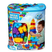 Mega bloks first builders big bag 80 kostek modrý, mattel dch63