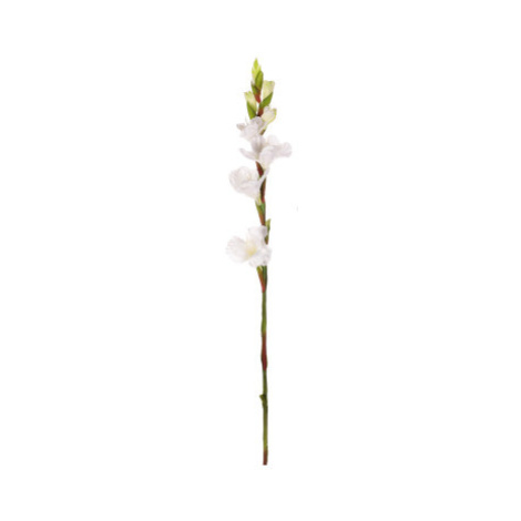 Umělá květina Gladiola 85 cm, bílá Asko