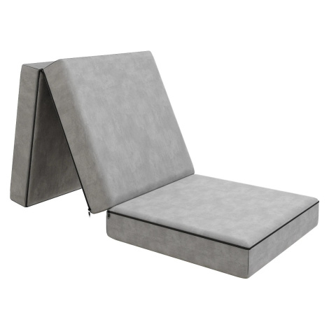 FDM Skládací matrace pro hosty a na cesty MASON 80x200x14 cm šedá