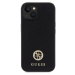 Guess PU 4G Strass Metal Logo kryt iPhone 15 černý