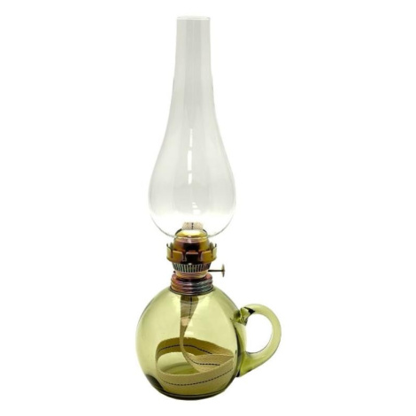 Floriánova huť Petrolejová lampa SOFIE 38 cm lesní zelená