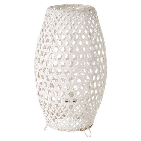Bílá bambusová stolní lampa s bambusovým stínidlem (výška 36 cm) – Casa Selección