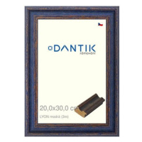 DANTIK rámeček 20 × 30, LYON modrý sklo čiré