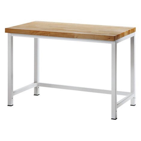 RAU Dílenský stůl s rámovou konstrukcí, 1 příčná výztuha, hloubka 700 mm, šířka 1250 mm
