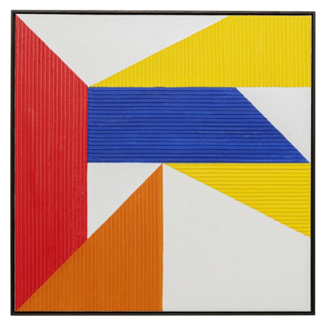 KARE Design Obraz na plátně Art Triangles - žlutý, 100x100cm
