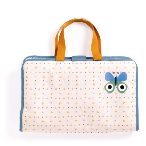 Pomea - přebalovací taška pro panenky - modrá s motýlem DJECO