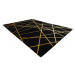 Dywany Łuszczów Kusový koberec Gloss 406C 86 geometric black/gold - 280x370 cm