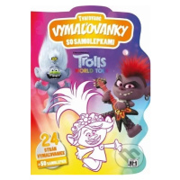 Tvarované vymaľovanky so samolepkami: Trolls (24 strán vymaľovaniek + 50 samilepiek) - kniha z k