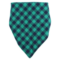 Vsepropejska Hansel zeleno-modrý  károvaný šátek pro psa Obvod krku: 20 - 31 cm