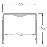BRUMBERG BRUMBERG Jeden LED profil pro povrchovou montáž, hliník, vysoký, 1 metr