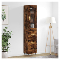 vidaXL Skříň highboard kouřový dub 34,5 x 34 x 180 cm kompozitní dřevo