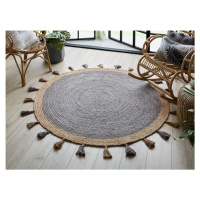 Kusový koberec Lunara Jute Circle Grey 150x150 cm