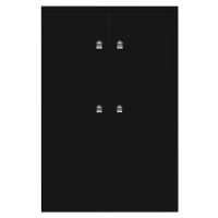 BISLEY LateralFile™ Lodge, se 4 uzamykatelnými boxy, výška 2 x 375 mm, 2 x 755 mm, černá