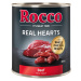 Výhodné balení: Rocco Real Hearts 24 x 800 g - hovězí s celými kuřecími srdci