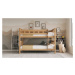 Patrová postel s matracemi a rošty MARIO - buk natur