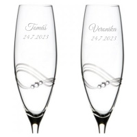 Dekorant svatby Svatební sklenice na šampaňské Desire s krystaly Swarovski 215 ml 2KS