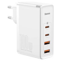 Nabíječka Baseus GaN2 Pro Quick Travel Charger 2x USB + 2x USB-C, 100W, EU (white)