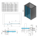 POLYSAN THRON SQUARE sprchové dveře 1500 hranaté pojezdy, čiré sklo TL5015-5002