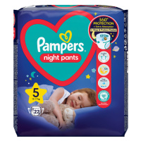 Plenkové Kalhotky Pampers Pants Night Velikost 5, 22 Kusů, 12kg-17kg