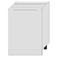 Kuchyňská skříňka Zoya D60 Pl bílý puntík/bílá