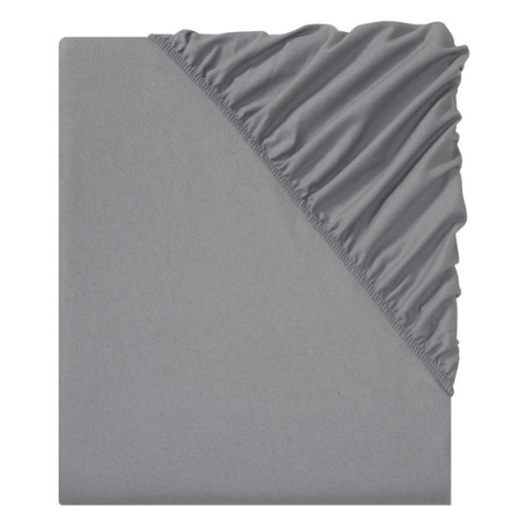 LIVARNO home Napínací prostěradlo z jemného flanelu, 140–160 x 200 cm (šedá)