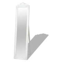 Volně stojící zrcadlo barokní styl 160 x 40 cm bílé