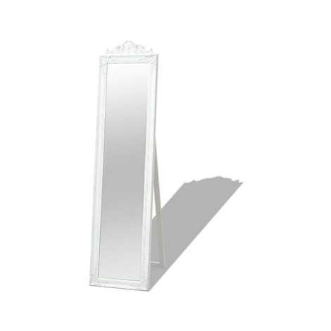 Volně stojící zrcadlo barokní styl 160 x 40 cm bílé SHUMEE