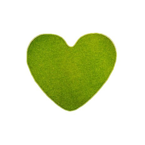 Vopi Kusový koberec Eton zelený srdce 100 × 120 srdce cm