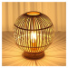 Globo Stolní lampa Hildegard z bambusu, Ø 30 cm