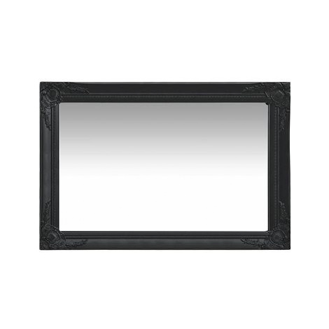 Nástěnné zrcadlo barokní styl 60 x 40 cm černé SHUMEE