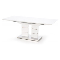 Jídelní rozkládací stůl LORD –⁠ 160x90x75 (+40), kov, bílý