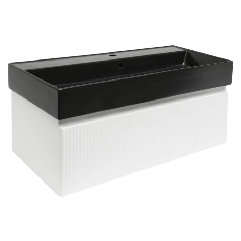 Koupelnová skříňka s umyvadlem SAT Evolution 98x30x44,8 cm bílá mat SATEVO100WMU2B