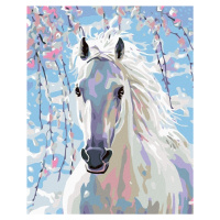 Zuty Diamantové malování Bílý kůň