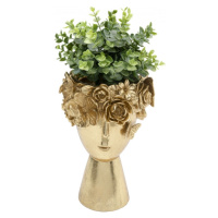 KARE Design Polyresinová zlatá váza Flowercrown 20cm