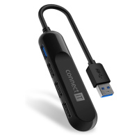 CONNECT IT USB-A hub USB 3.0, externí, ČERNÝ