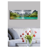 Wallity Obraz s LED osvětlením JEZERO V HORÁCH 5 30 x 90 cm