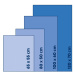 KELA Koupelnová předložka Ombre 65x55 cm polyester modrá KL-23568