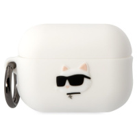 Karl Lagerfeld 3D Logo NFT Choupette Head Silikonové pouzdro Airpods Pro 2 bílé