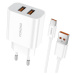 2x síťová nabíječka USB Foneng EU45 + kabel USB C