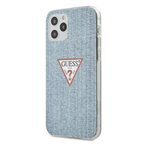 Kryt Guess iPhone 12/12 Pro 6,1" Light blue hardcase Jeans Collection (GUHCP12MPCUJULLB)