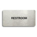Accept Piktogram "RESTROOM II" (160 × 80 mm) (stříbrná tabulka - černý tisk bez rámečku)