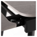 Jídelní stůl BLITZ — 120x80x76 cm (rozklad + 60 cm), keramická deska šedý mramor