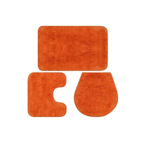 Sada koupelnových předložek 3 kusy textilní oranžová SHUMEE