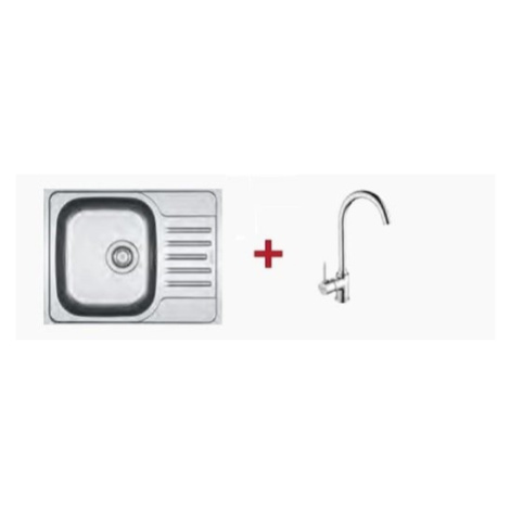 Set dřezu a baterie Franke 61x49 cm nerez SETFR2